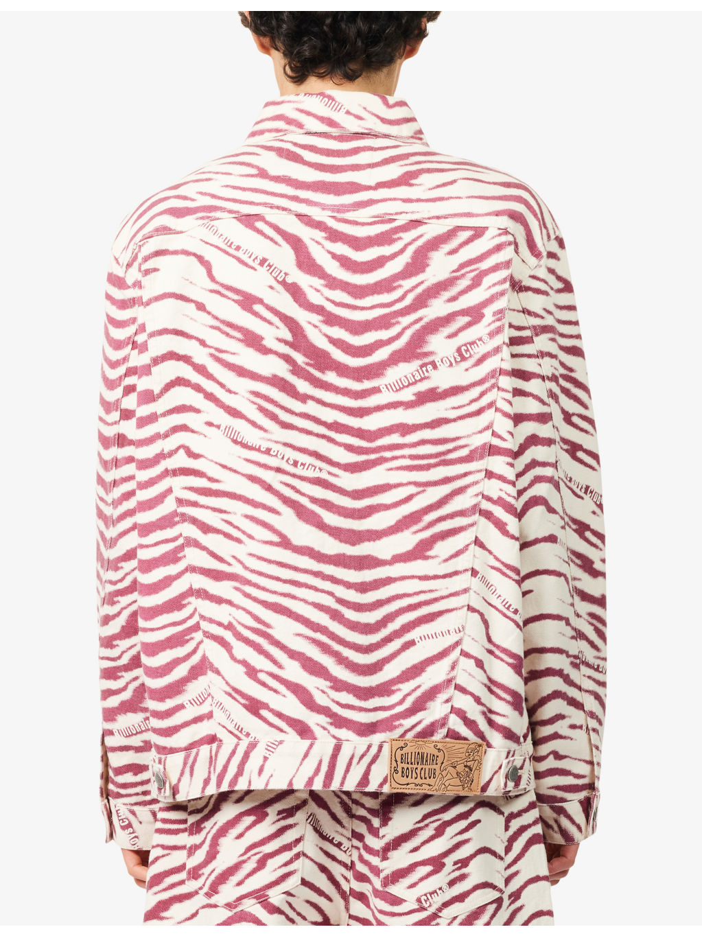 Zebra-Print Relaxed-Fit Denim Jacket - 4