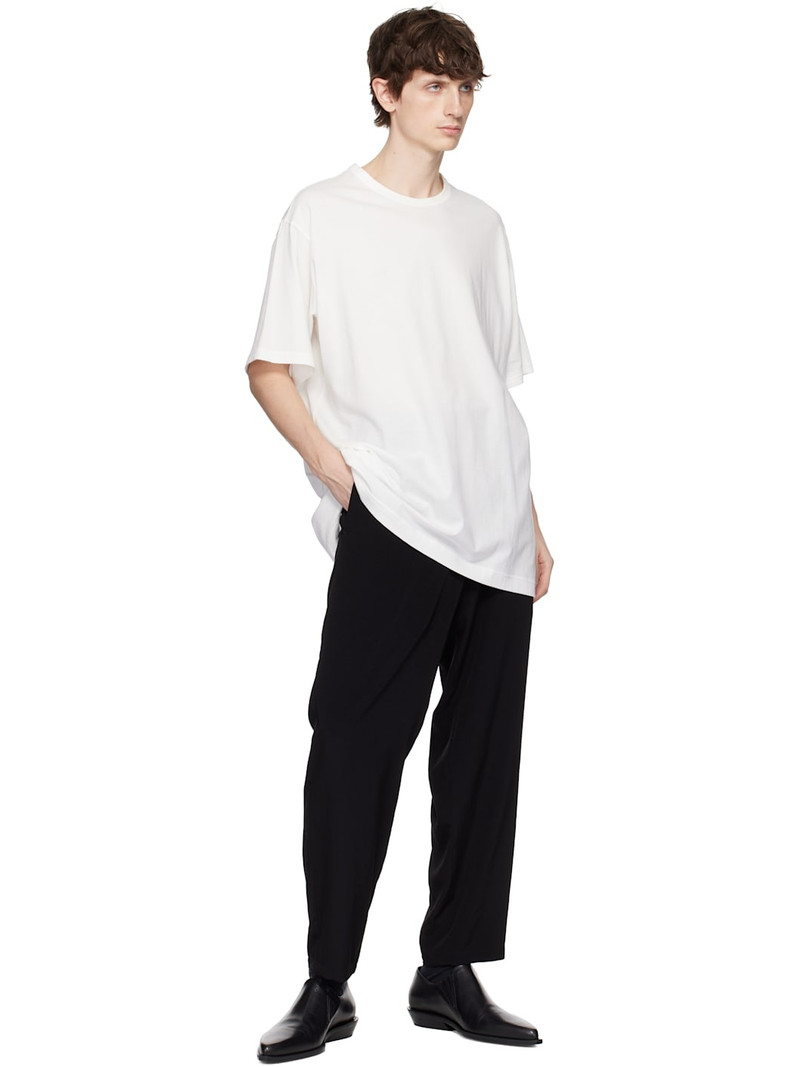 Yohji Yamamoto White Ultima Jersey Round Neck T-shirt outlook