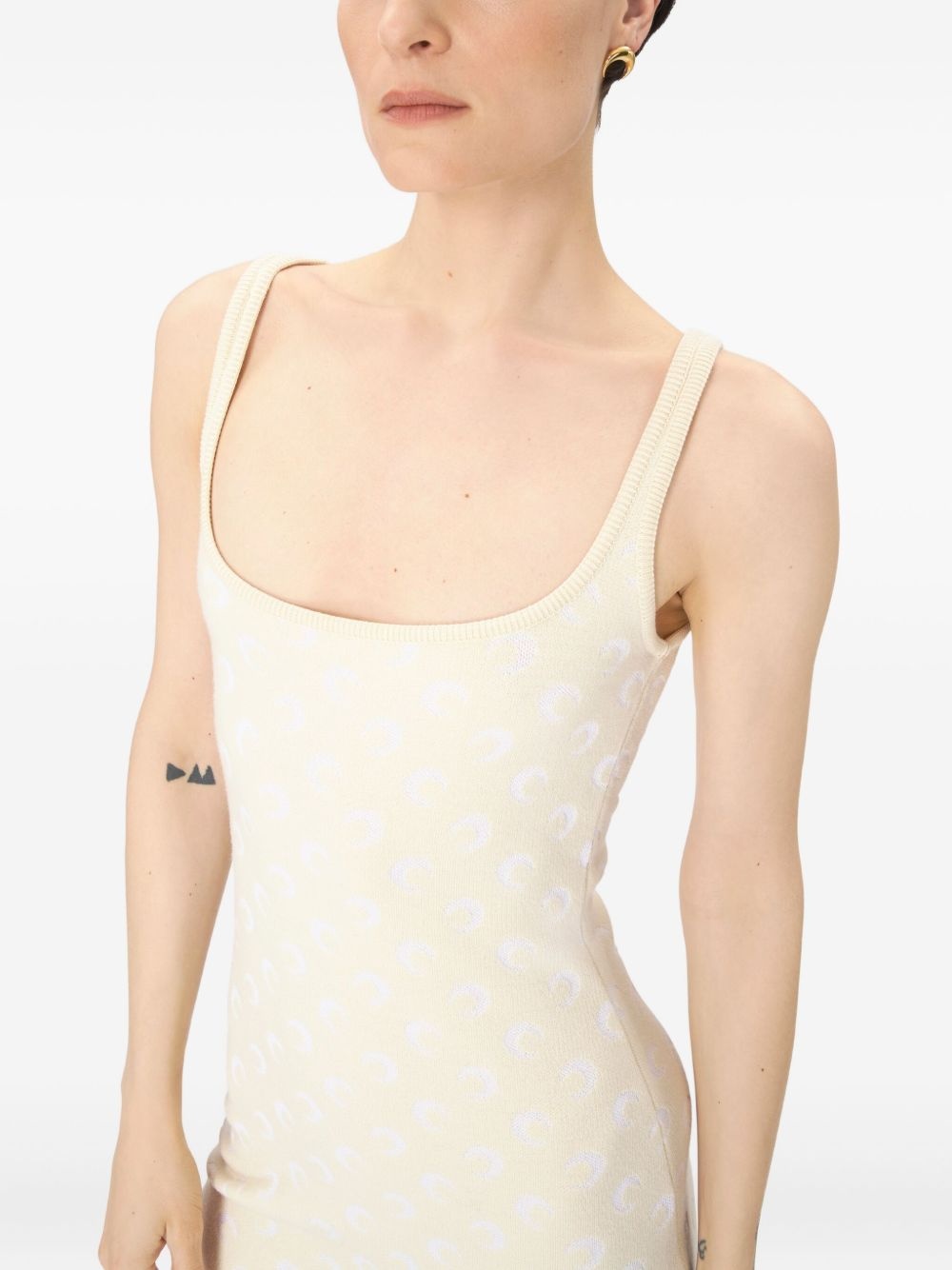 Monn-jacquard knitted mini dress - 3