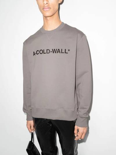 A-COLD-WALL* logo-print cotton sweatshirt outlook