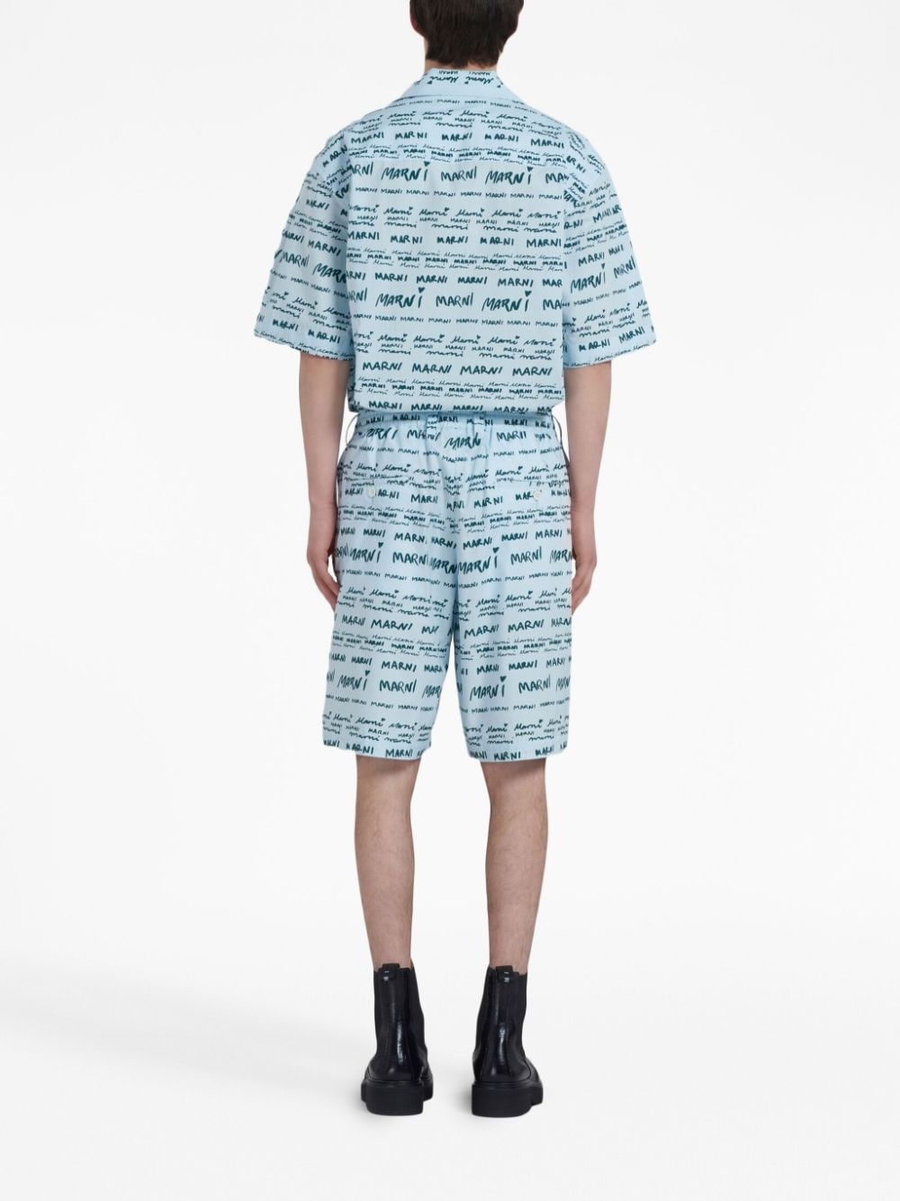 logo-print elasticated trousers - 4