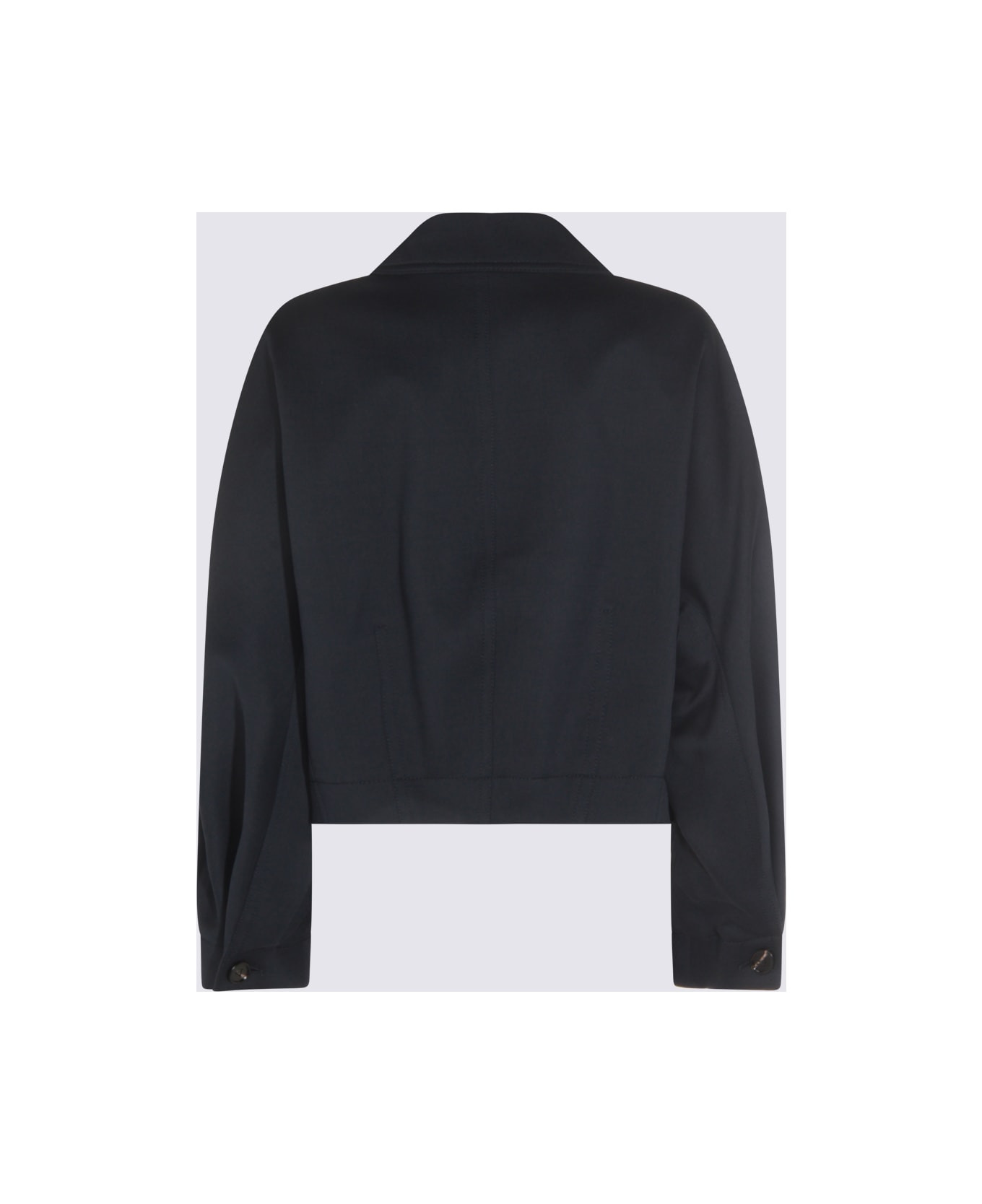 Blue Cotton Casual Jacket - 2