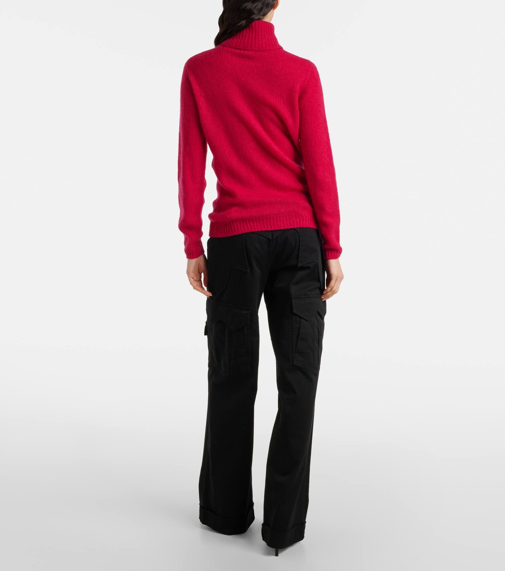 Cashmere and silk turtleneck top - 3