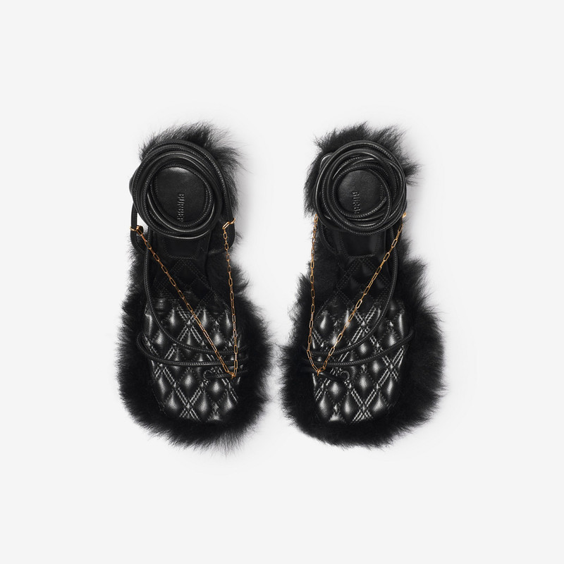 Leather Slinky Sandals 5