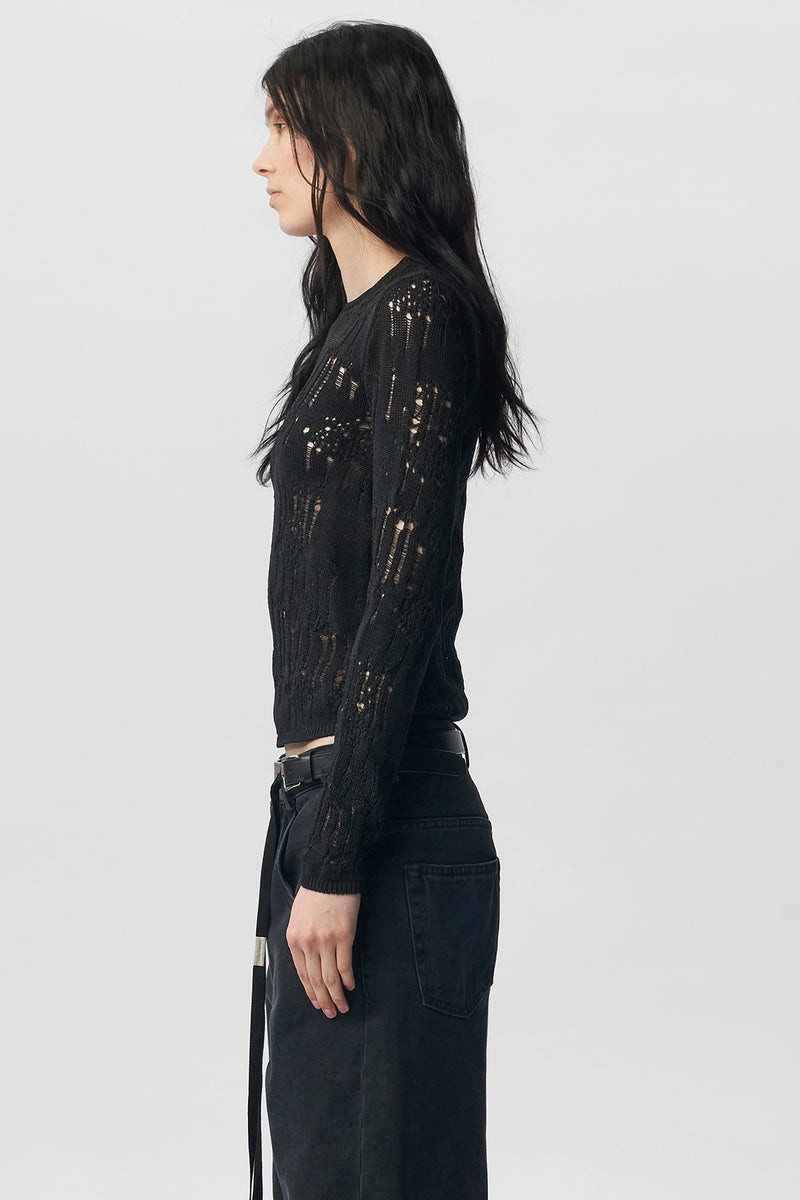 Ann Demeulemeester Lambertina Ladder Stitch Top outlook