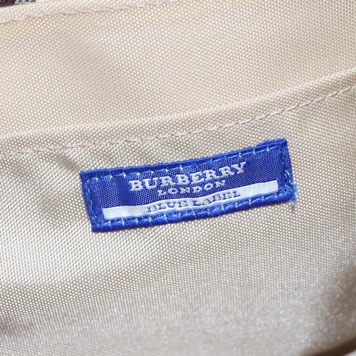 Burberry Nova Check Blue Label Shoulder Bag Canvas Beige - 10