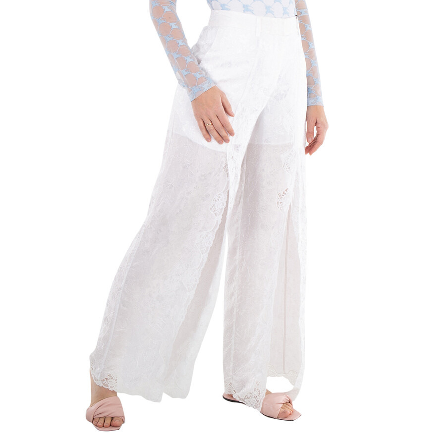 Burberry Floral Motif Viscose Trousers - 4