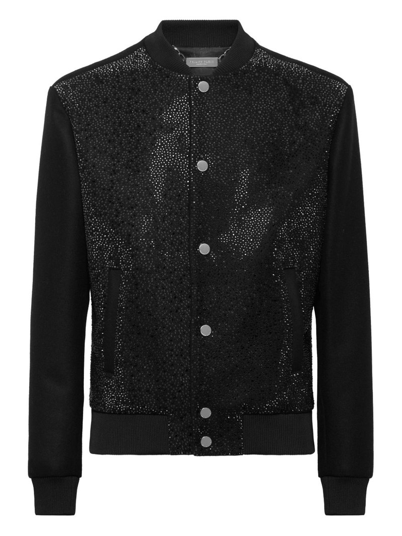rhinestone-embellished bomber jacket 1