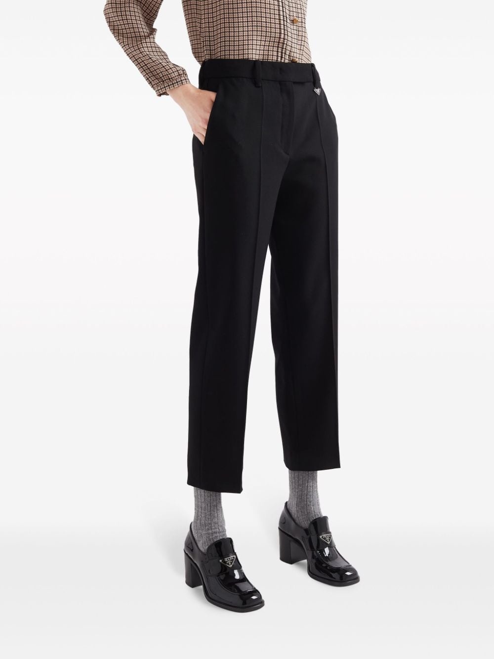 virgin-wool cropped trousers - 5
