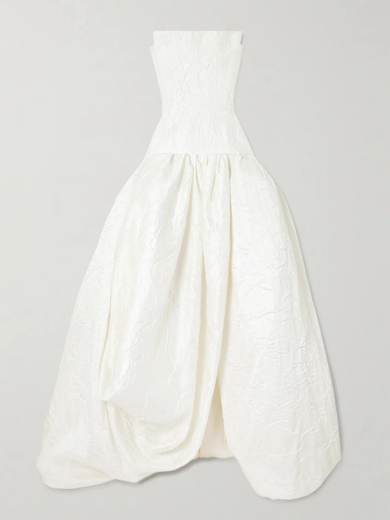 Harlequin Strapless Wrap-effect Cloqué Gown - 1