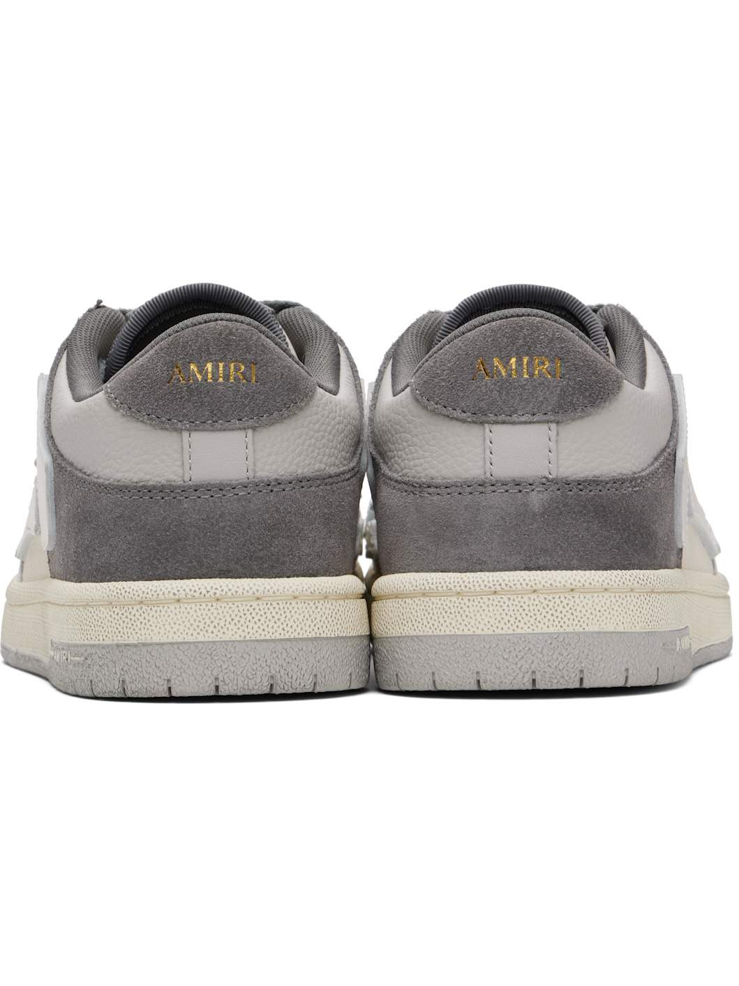 Gray Distressed Skel Top Low Sneakers - 2