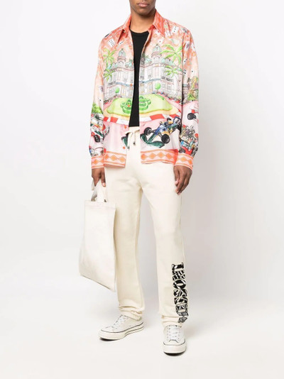 Missoni appliqué-logo drawstring joggers outlook