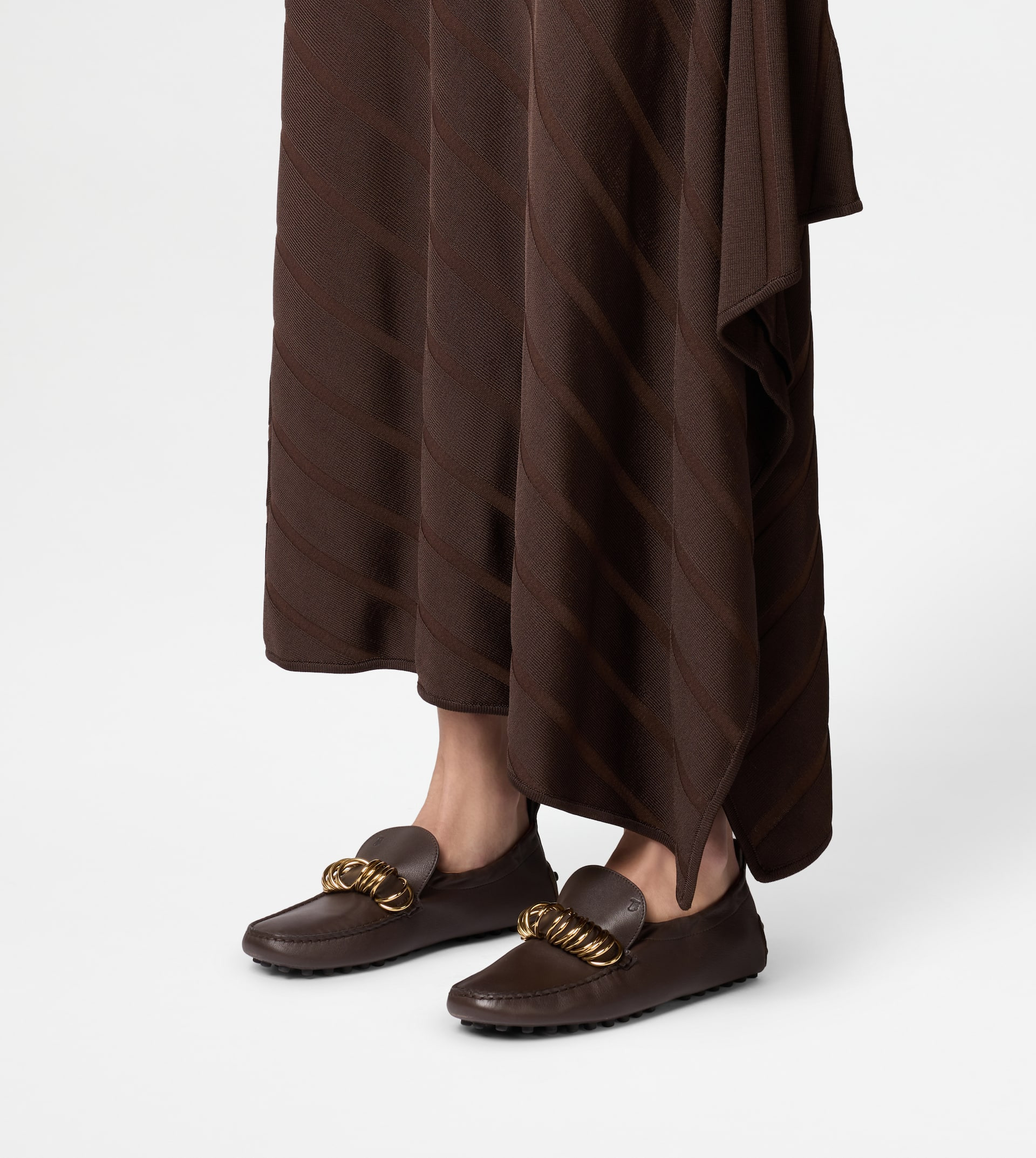 GOMMINO DRIVING SHOES IN LEATHER - BROWN - 7