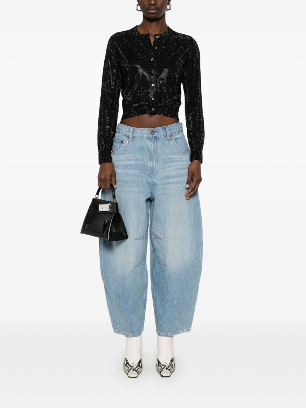 cropped cardigan - 2