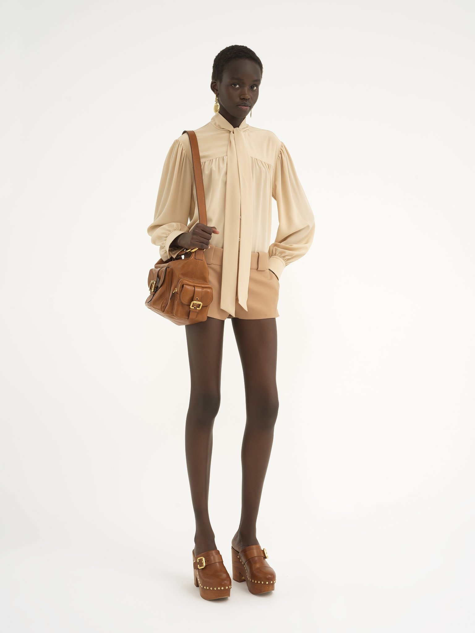 LAVALLIÈRE BLOUSE IN CRÊPE DE CHINE - 3