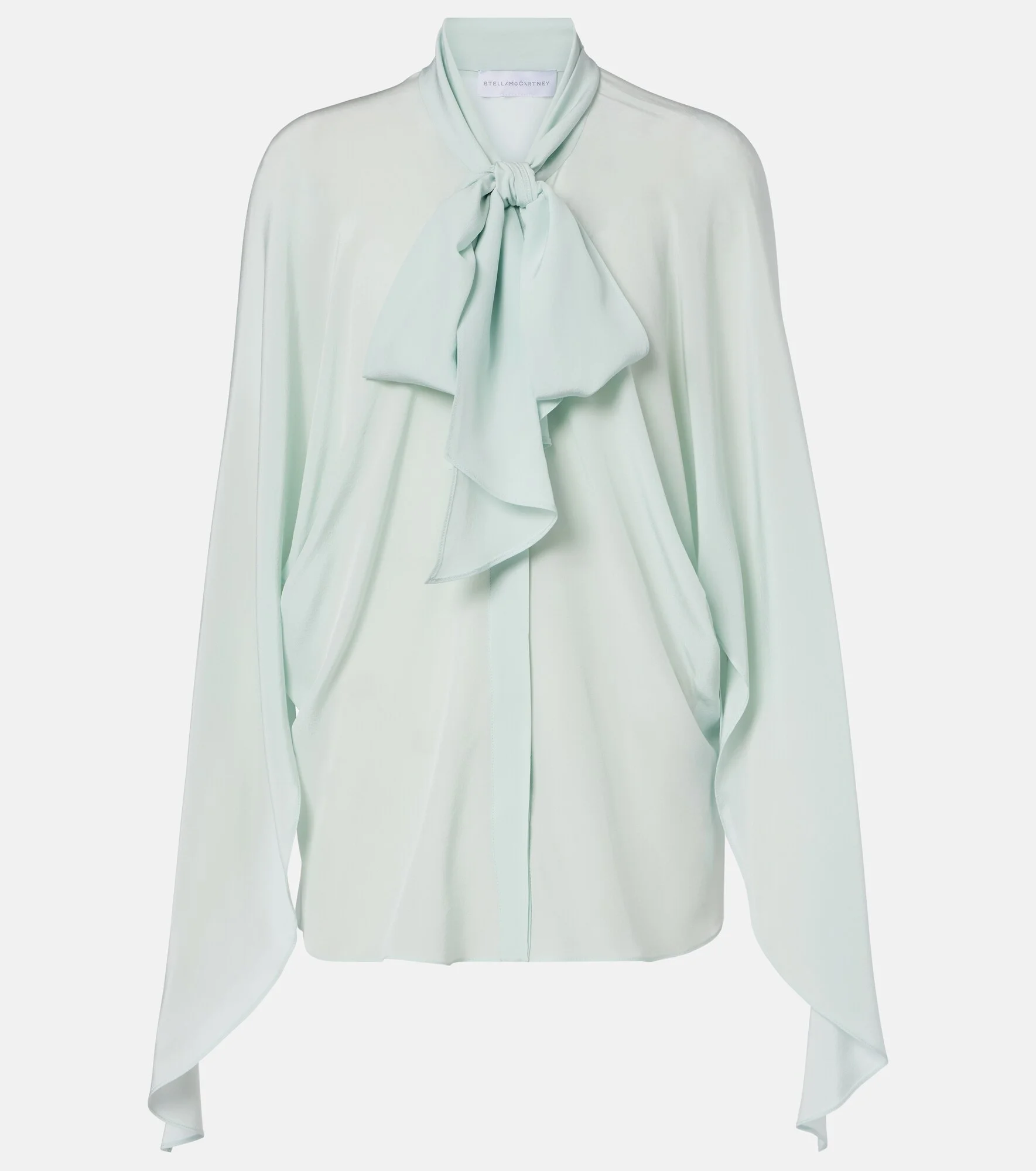 Tie-neck silk blouse - 1