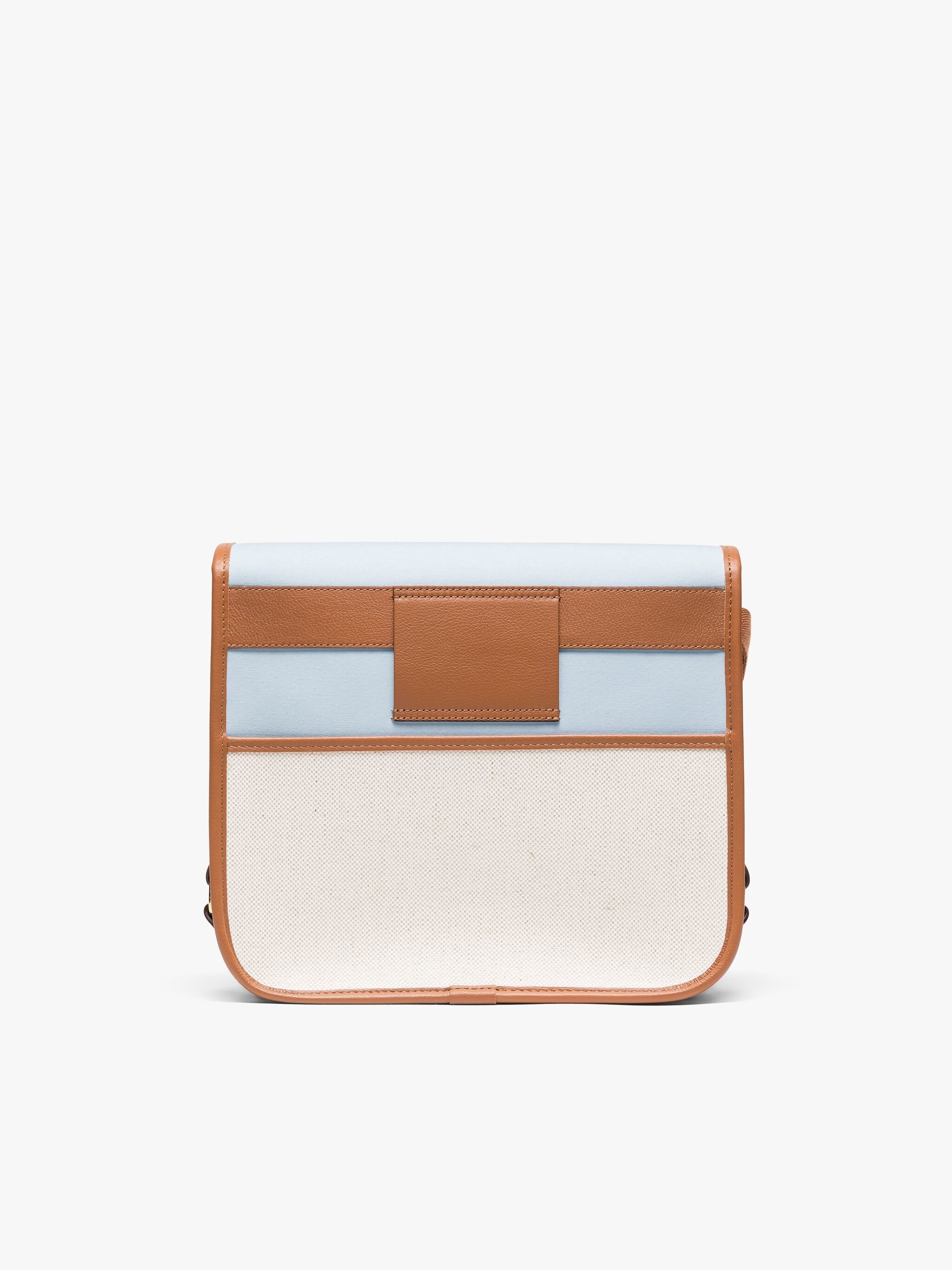 L/UNIFORM NATURAL & SKY BONDED COTTON SMALL SATCHEL - 2