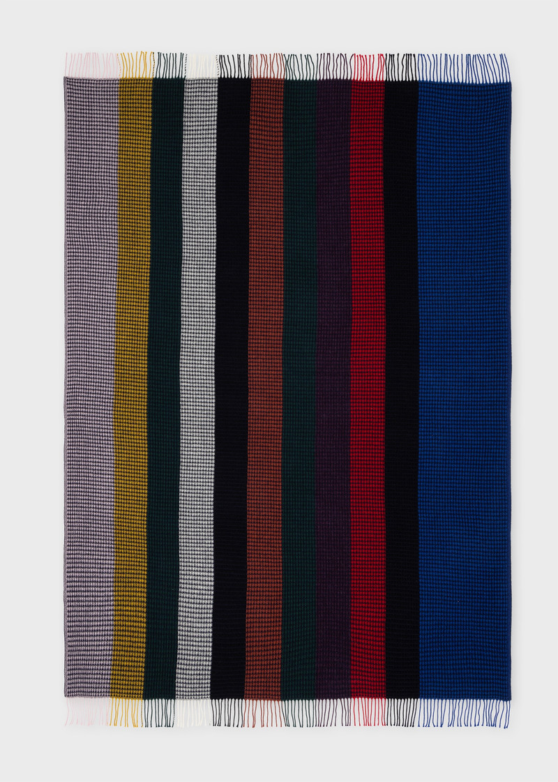 Paul Smith Wool Basketweave Stripe Blanket outlook