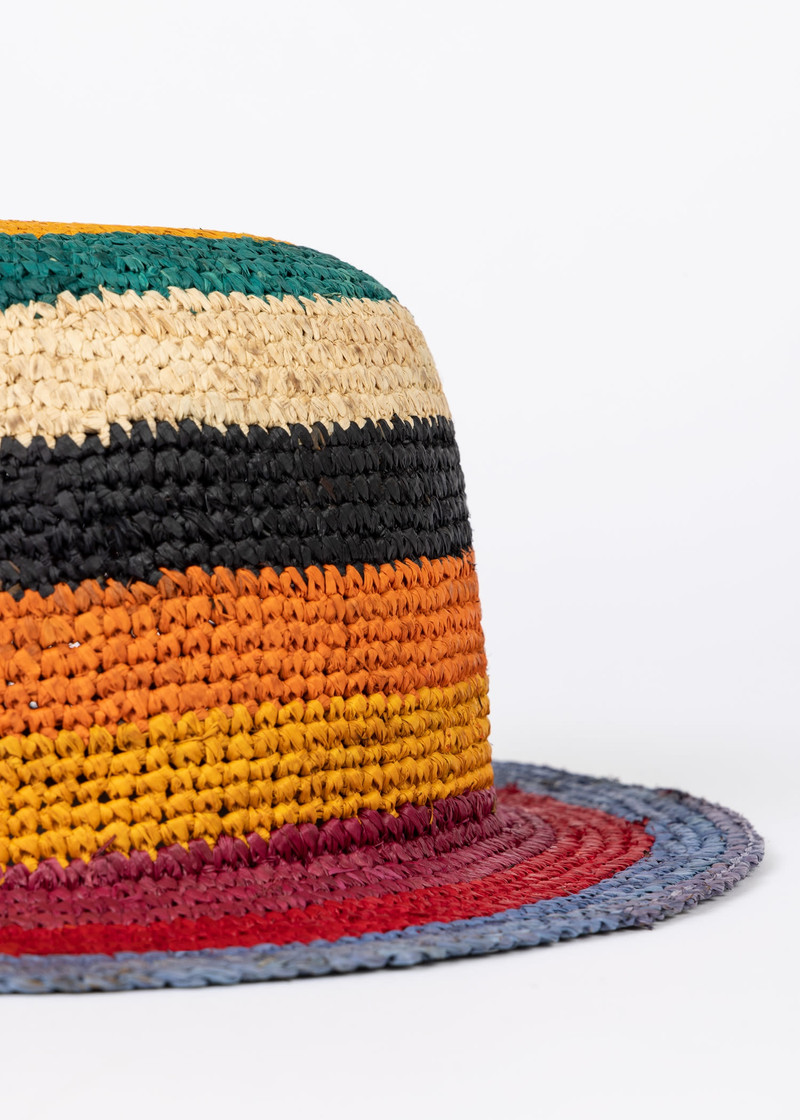 Paul Smith Stripe Crochet Straw Hat outlook