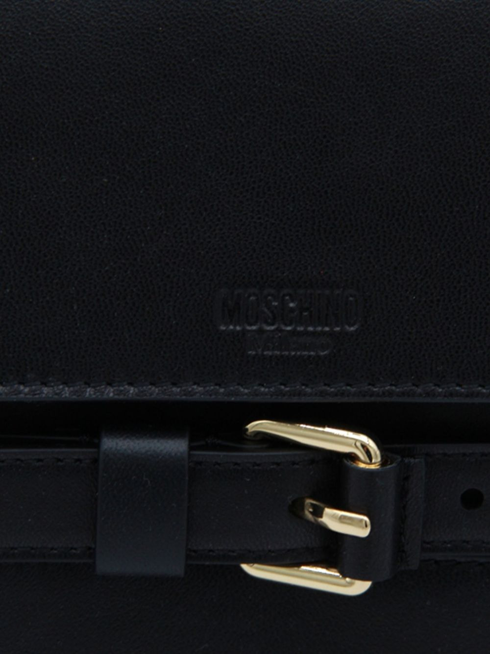 Tie Me belted leather clutch bag - 4