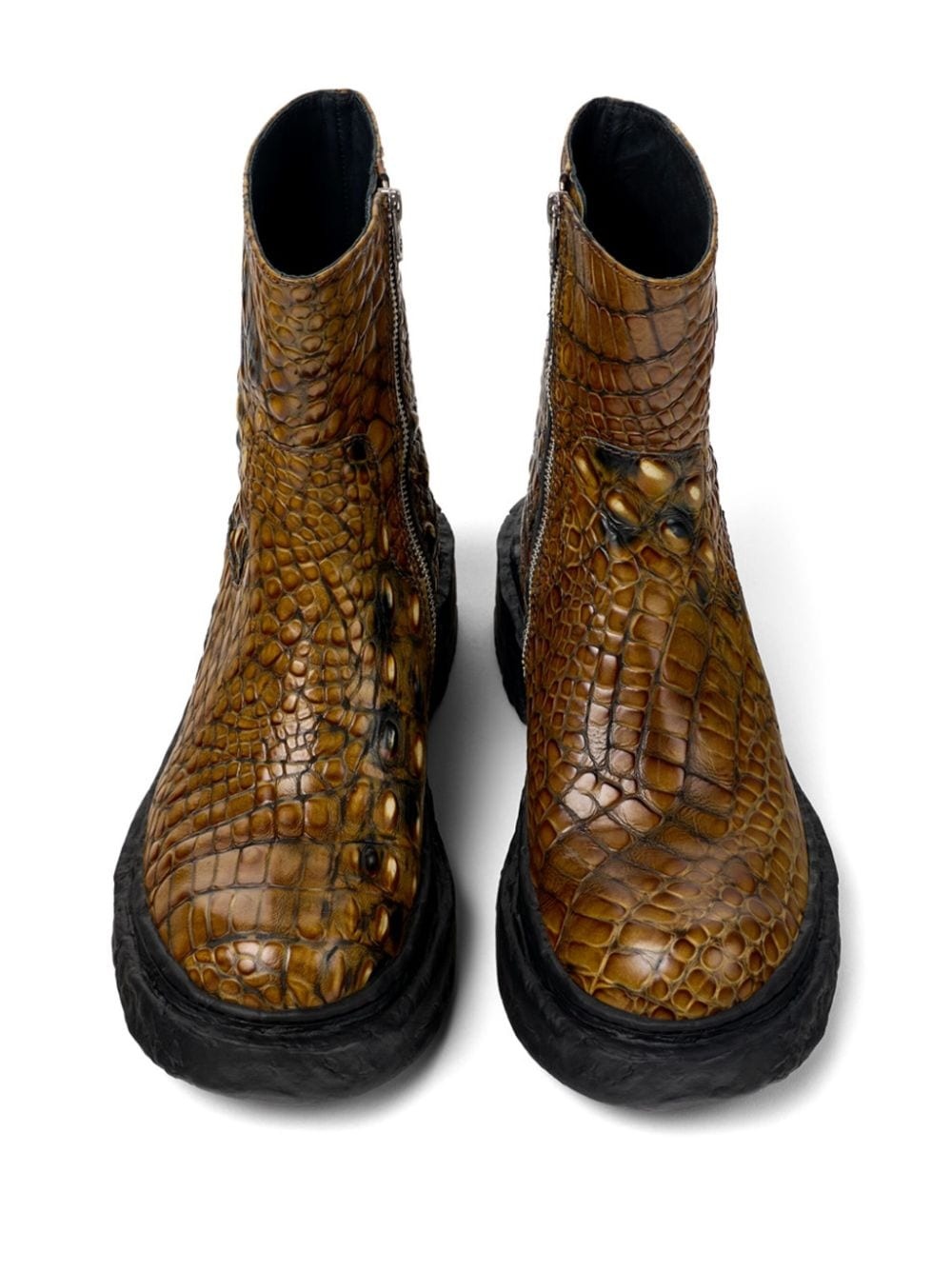 Vámonos crocodile-effect ankle boots - 3