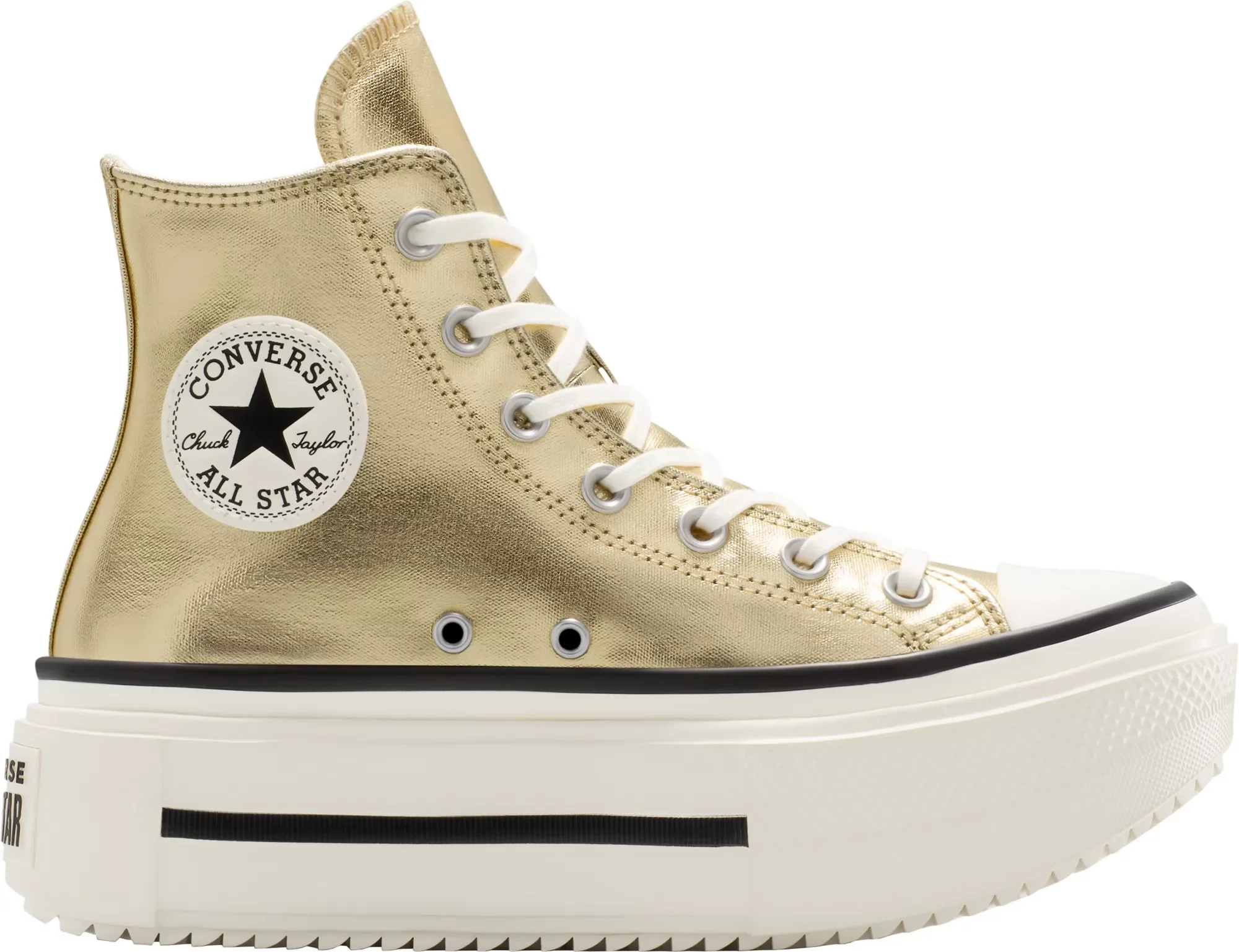 Converse Women's Chuck Taylor All-Star Double Stack High Top Metallic Shoes - 1