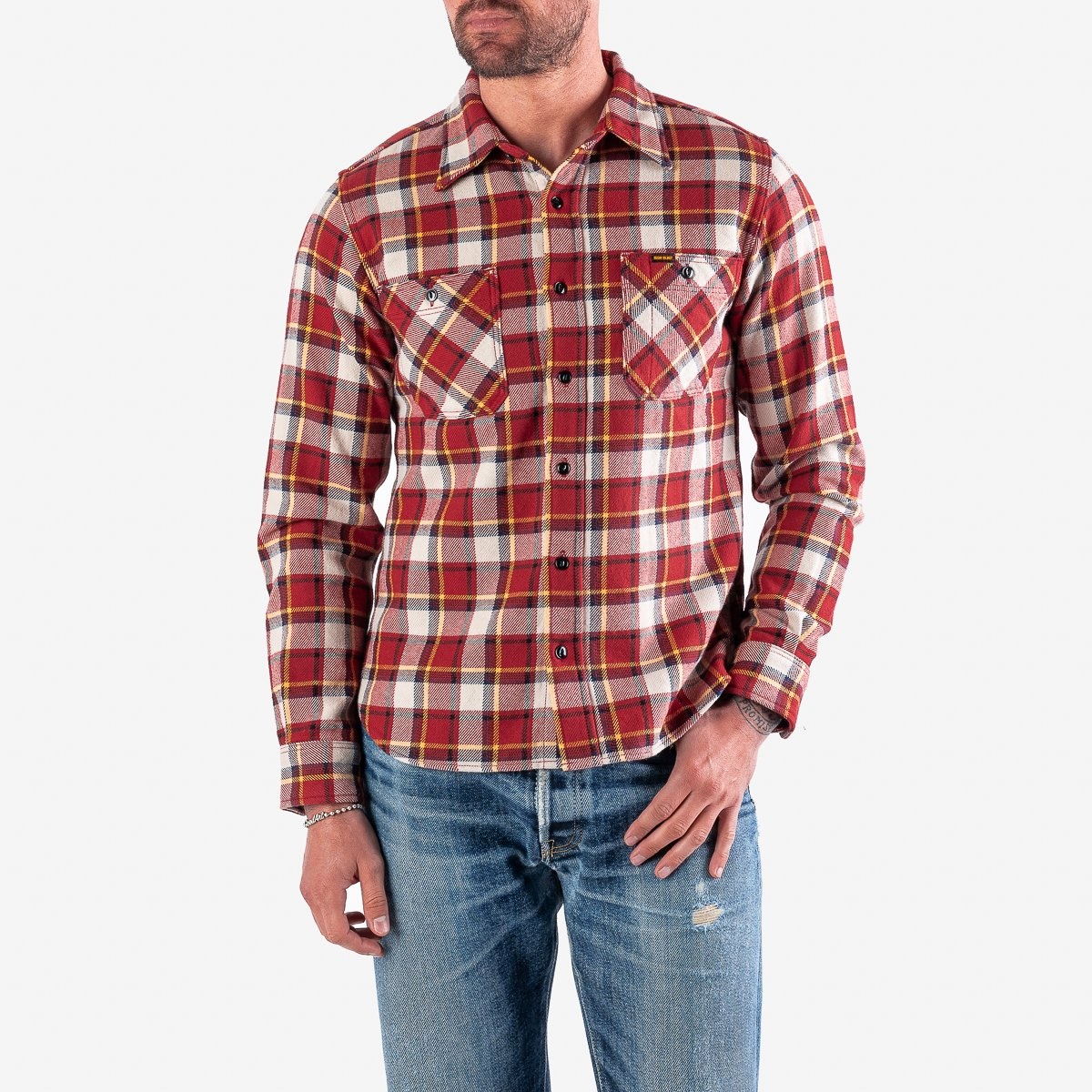Ultra Heavy Flannel Classic Check Work Shirt - Red - 2