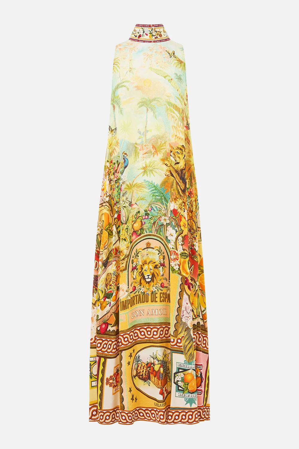 HIGH NECK DRESS WITH BACK NECK TIE VA VA VINTAGE - 1