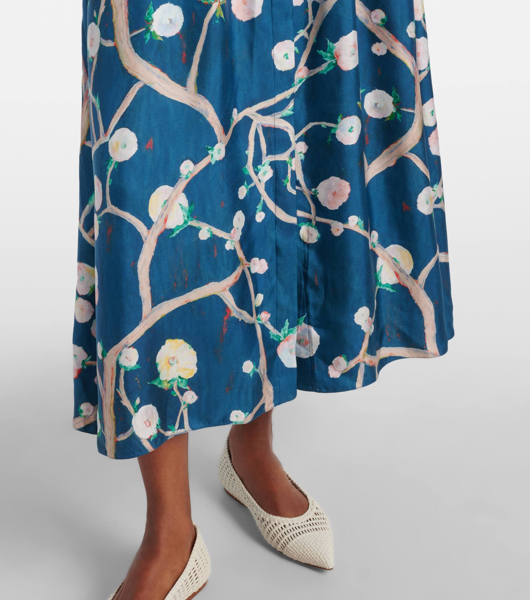 Maude floral silk shirt dress - 5