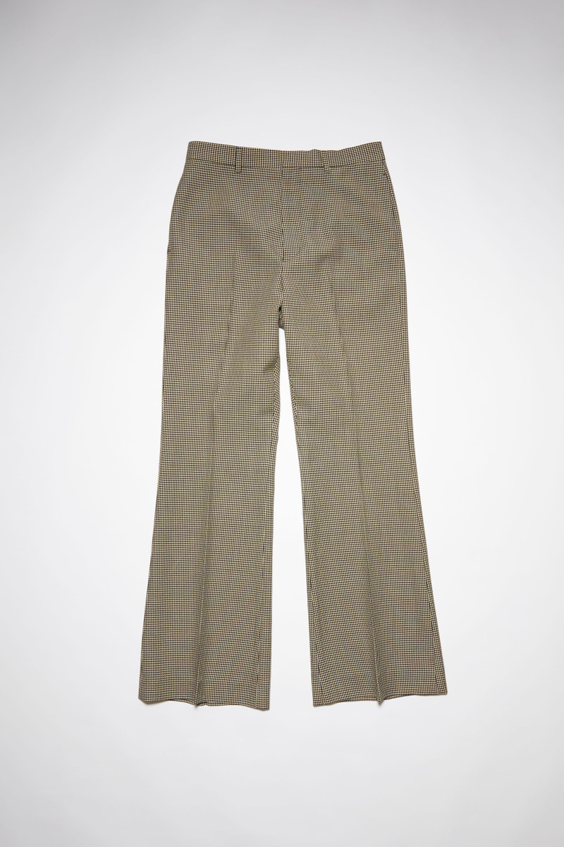 Tailored houndstooth trousers - Beige/black 6