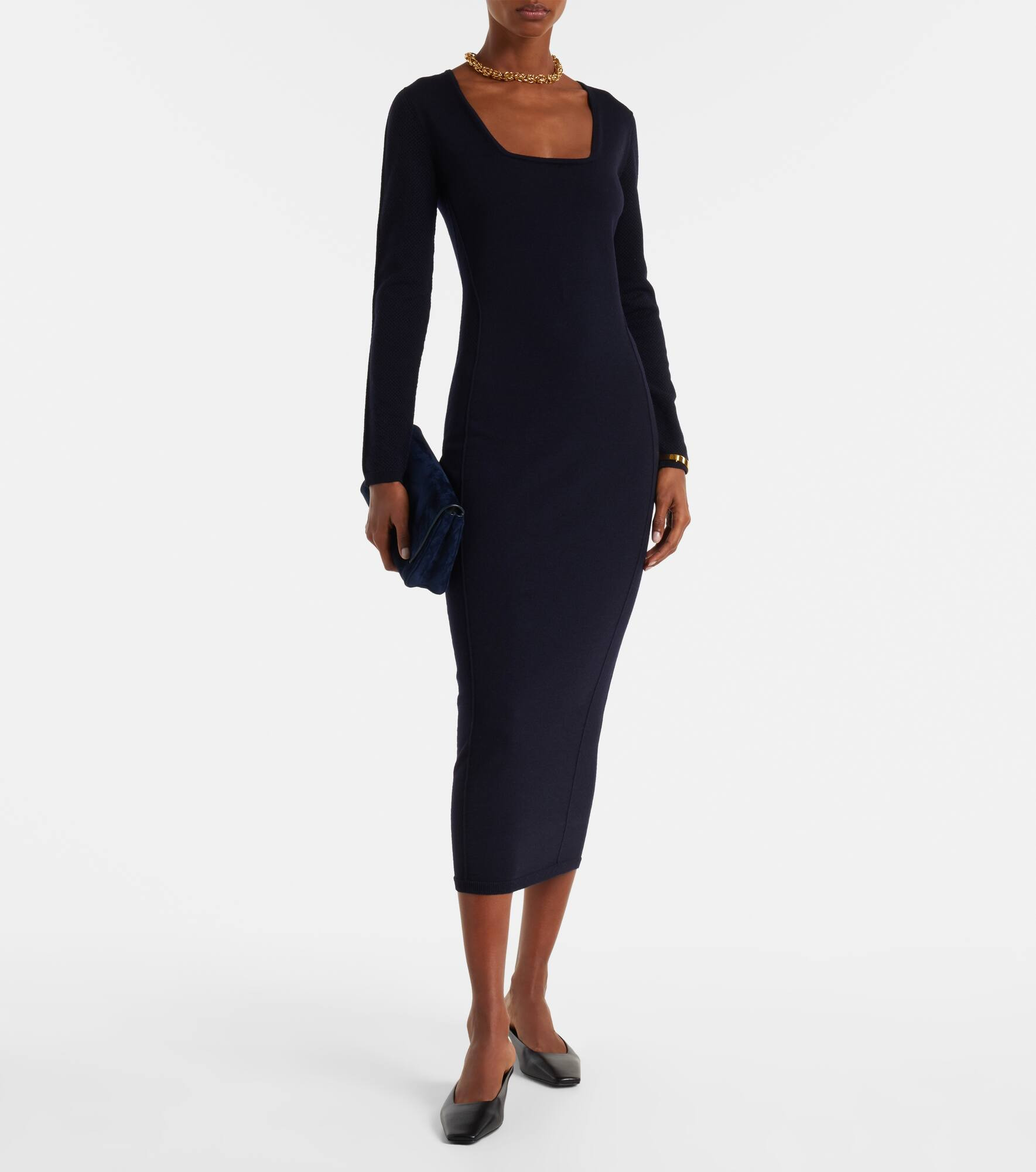 Sophia wool-blend midi dress - 2