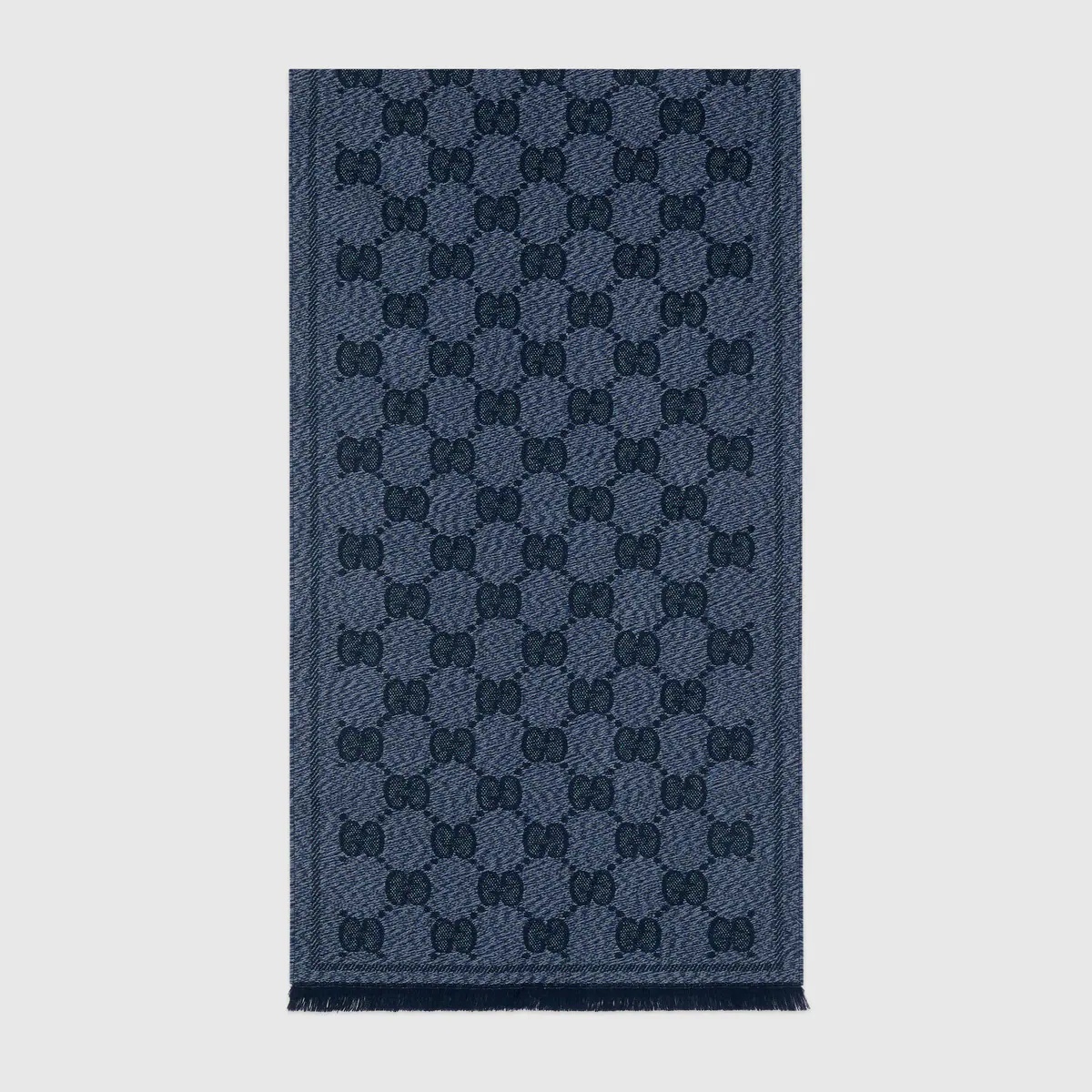 GG wool jacquard scarf - 1