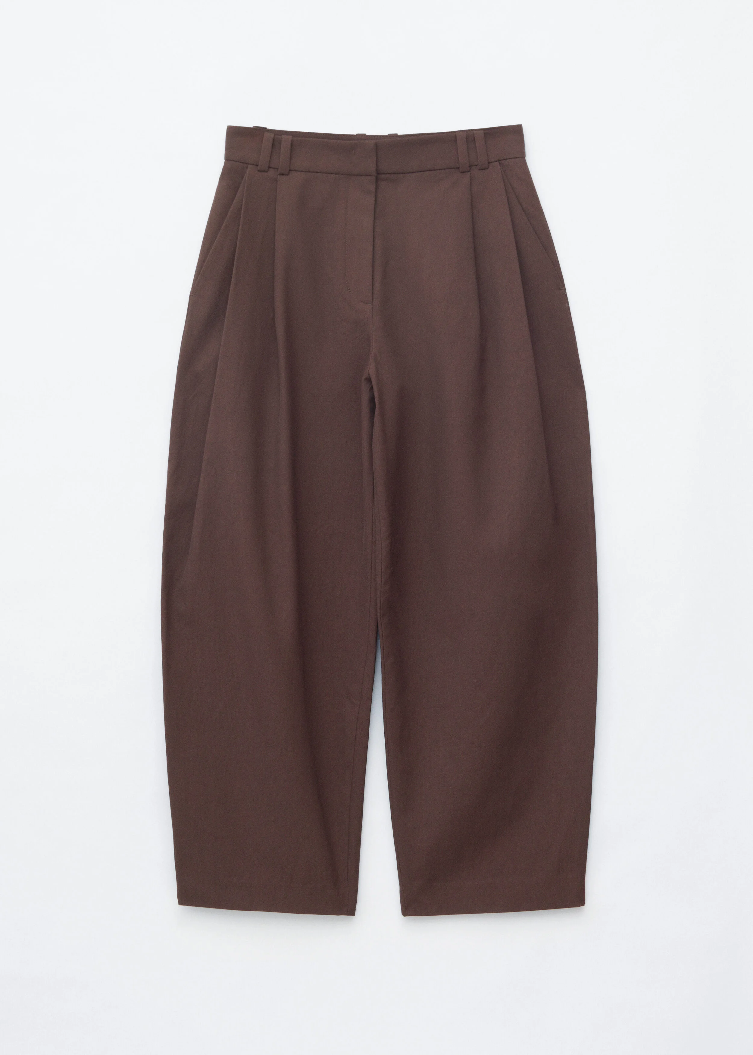Barrel‑Leg Cropped Trousers - 1