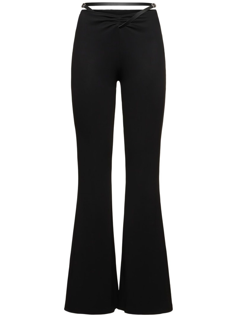 Slash crepe jersey viscose pants - 1