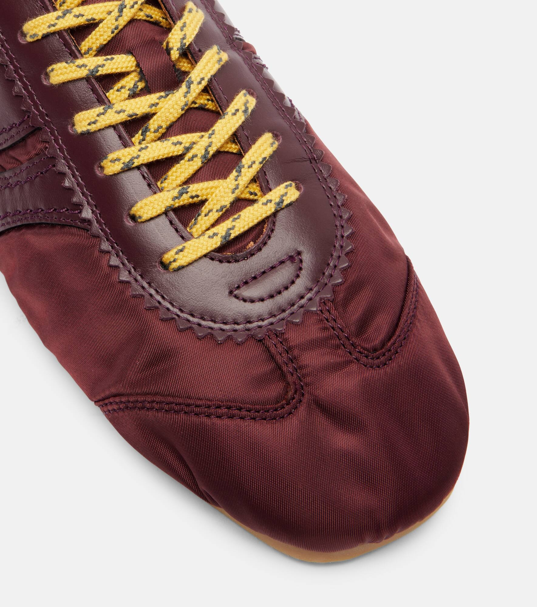 Leather-trimmed sneakers - 5