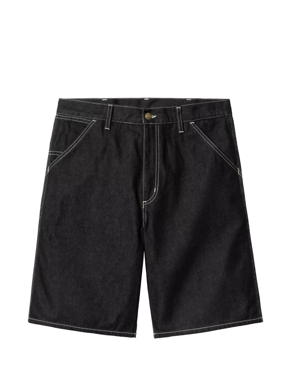Simple contrast-stitch shorts - 1