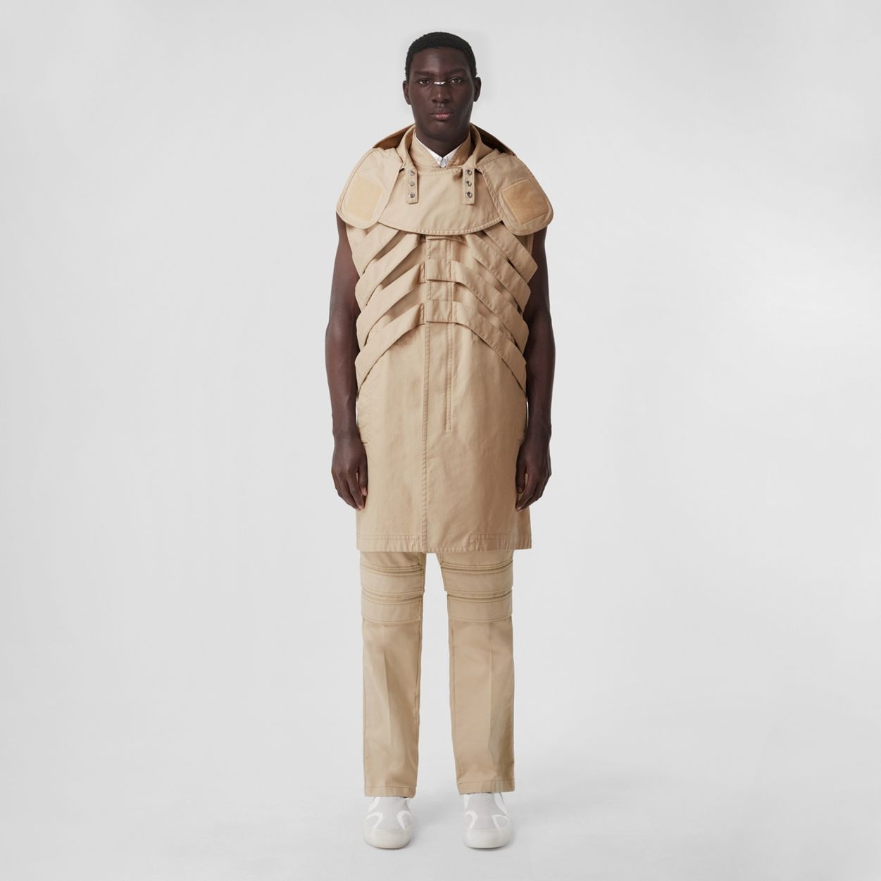 Panel Detail Cotton Cargo Trousers - 2