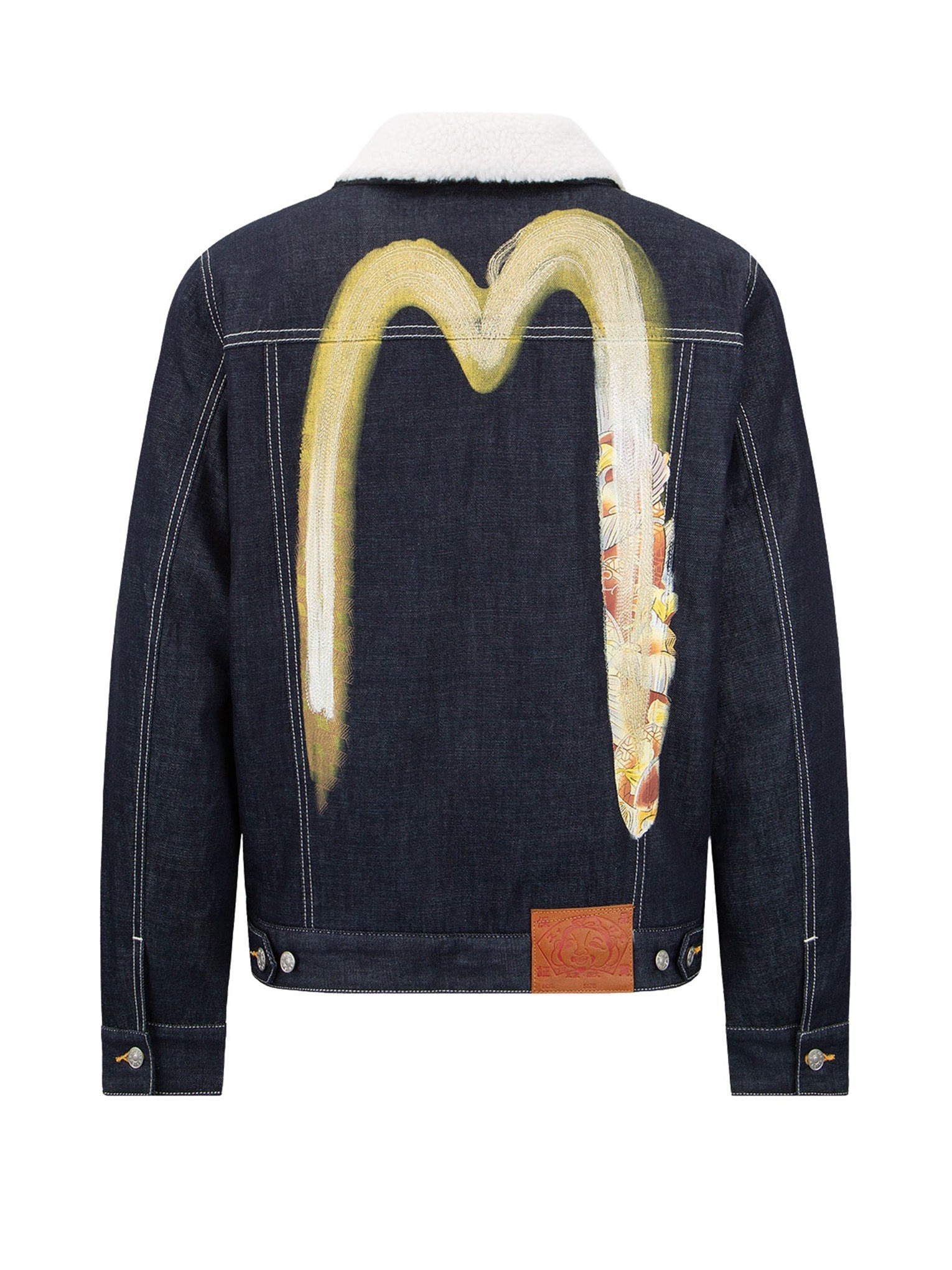 TWO-LAYER BRUSHSTROKE DAICOCK SHERPA-LINED DENIM JACKET - 13