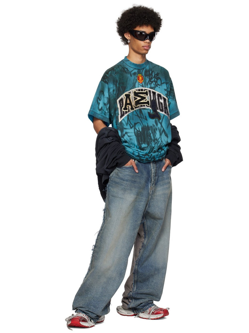 BALENCIAGA Blue Skater T-Shirt outlook