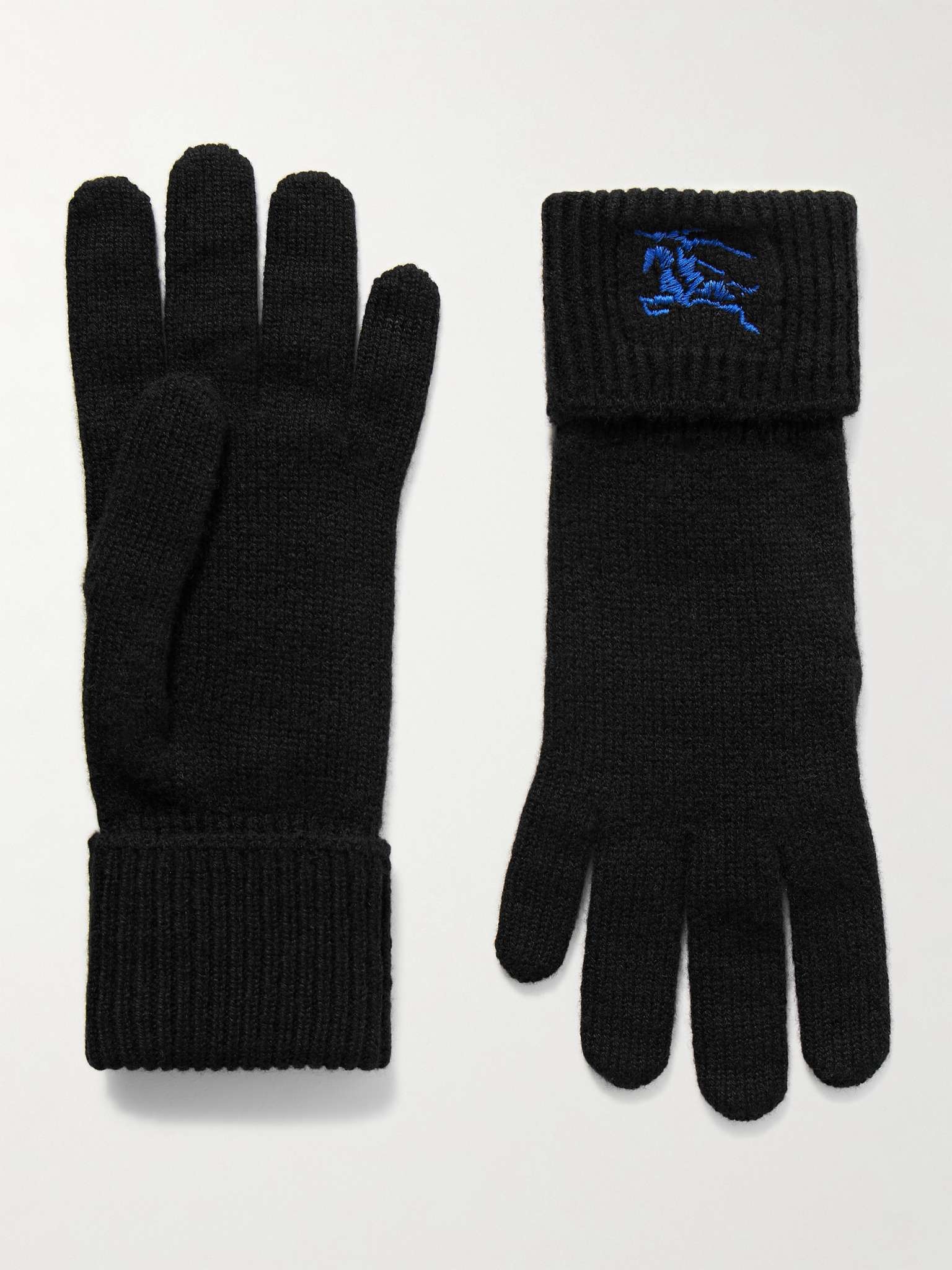 Logo-Embroidered Cashmere-Blend Gloves - 1