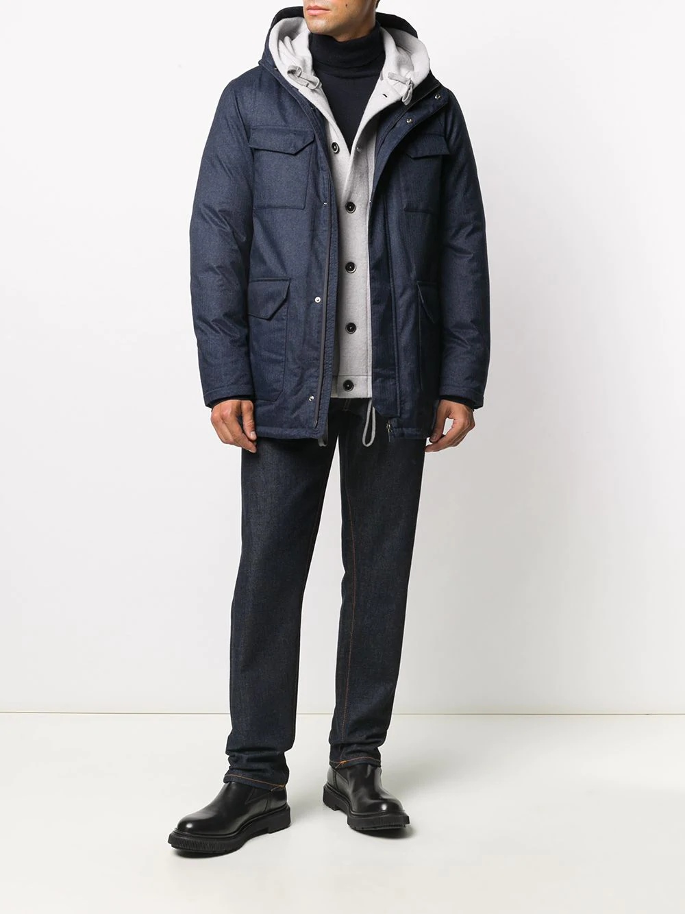 hooded down jacket - 2