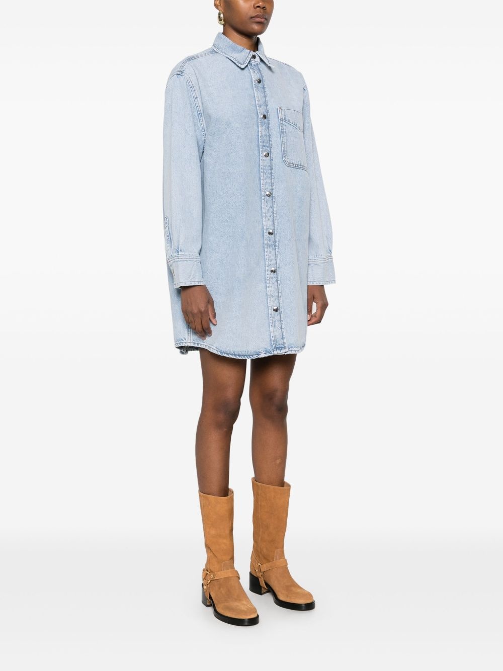 denim shirt dress - 3