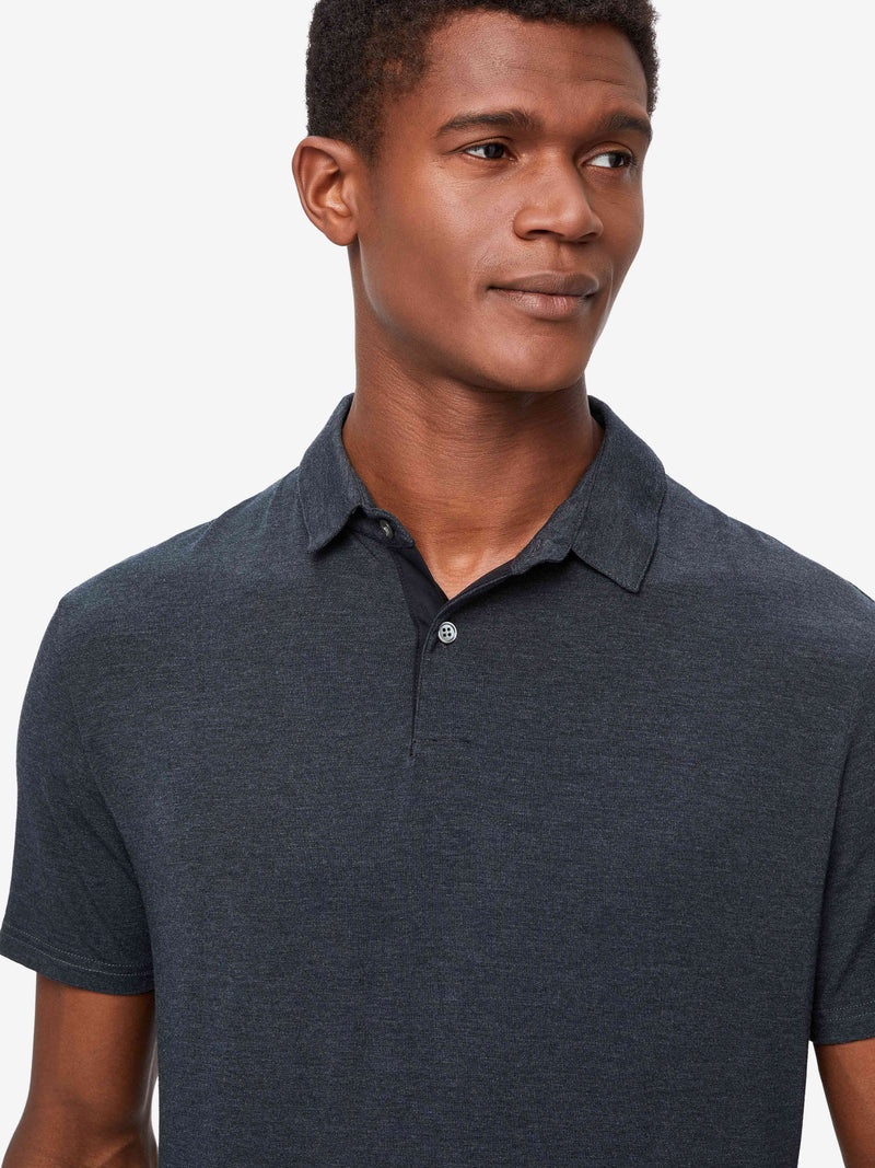 Men's Polo Shirt Marlowe Micro Modal Stretch Anthracite - 5