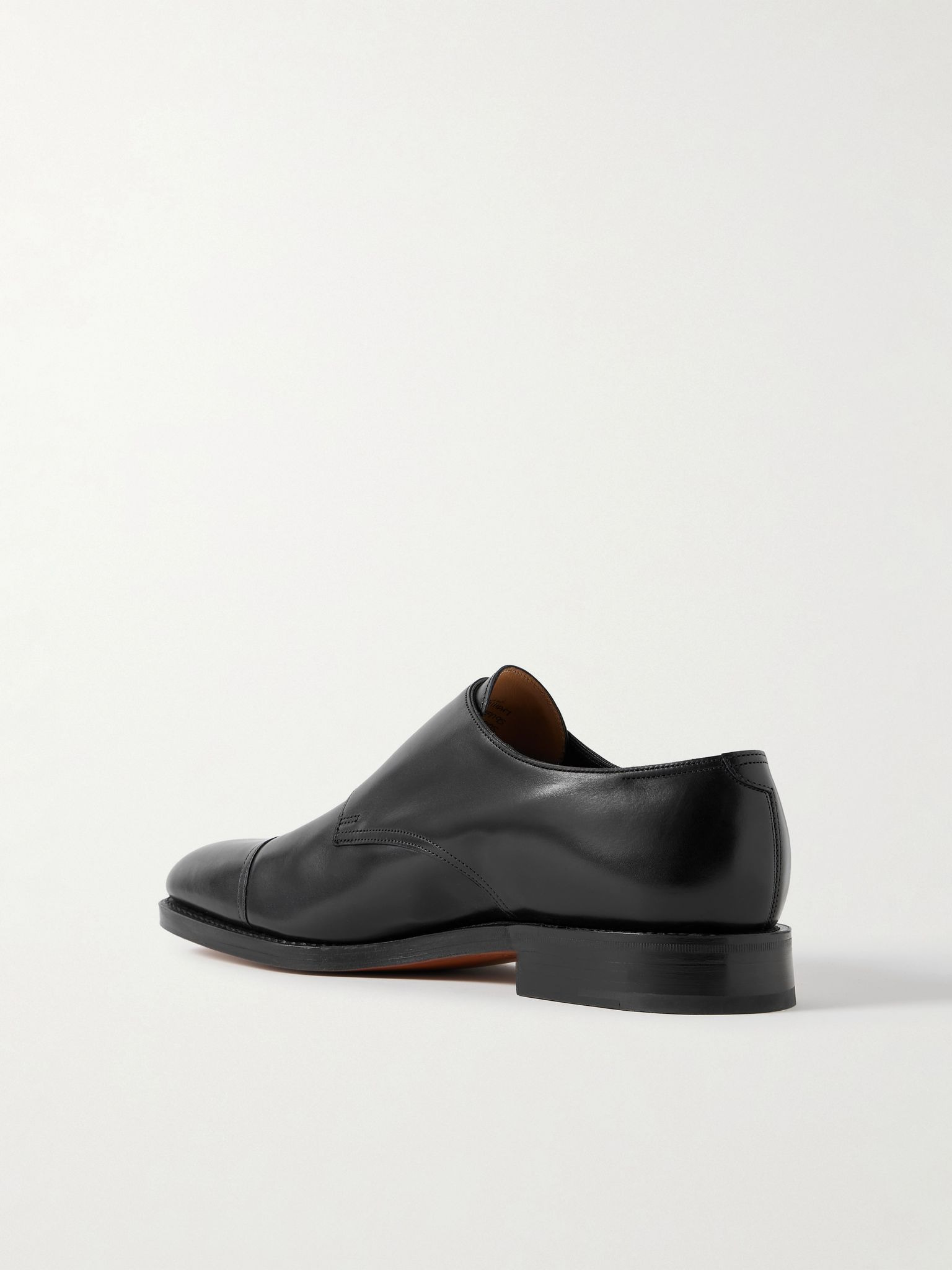 William Leather Monk-Strap Shoes Black - 4