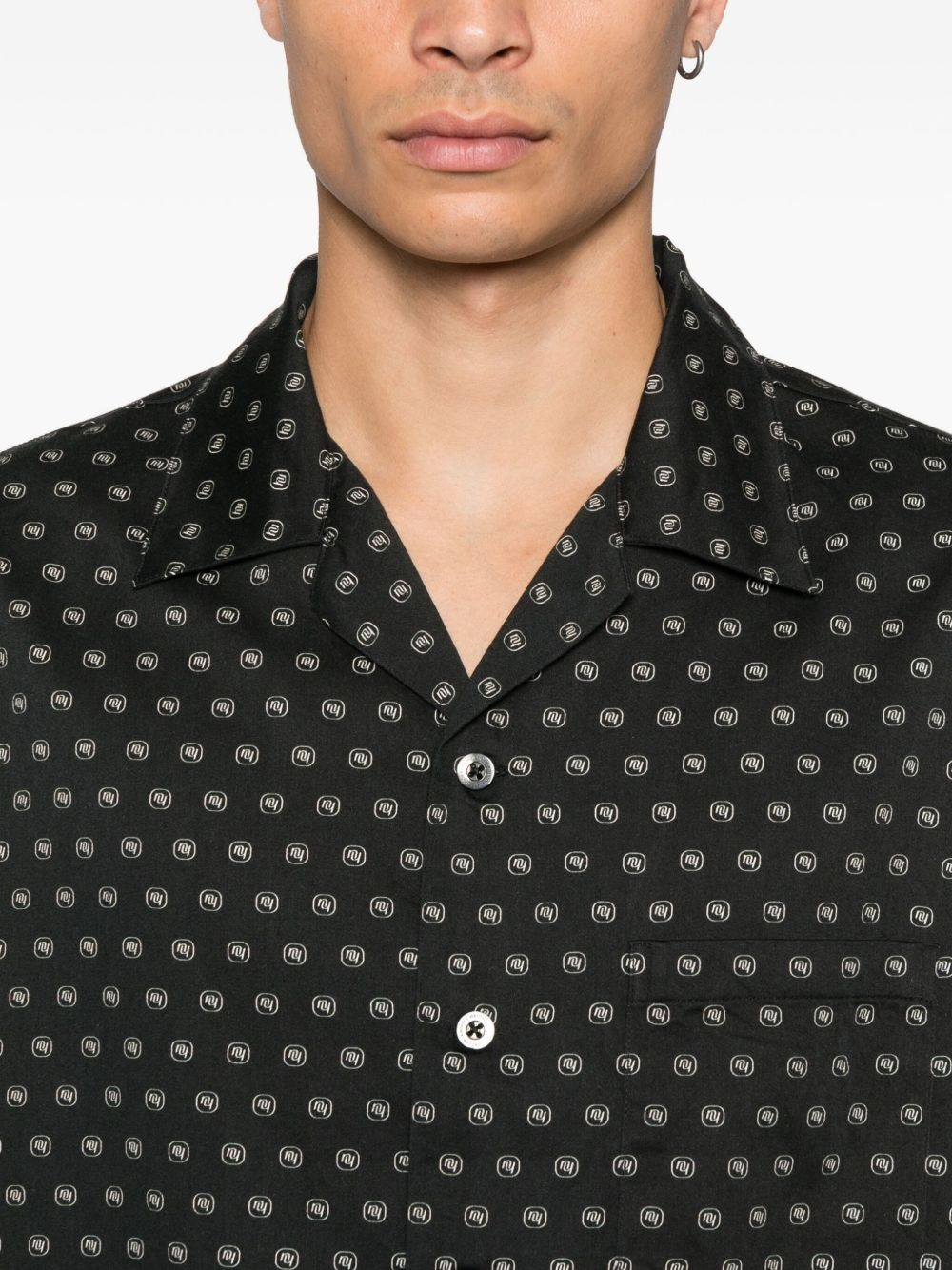 monogram-pattern shirt - 5