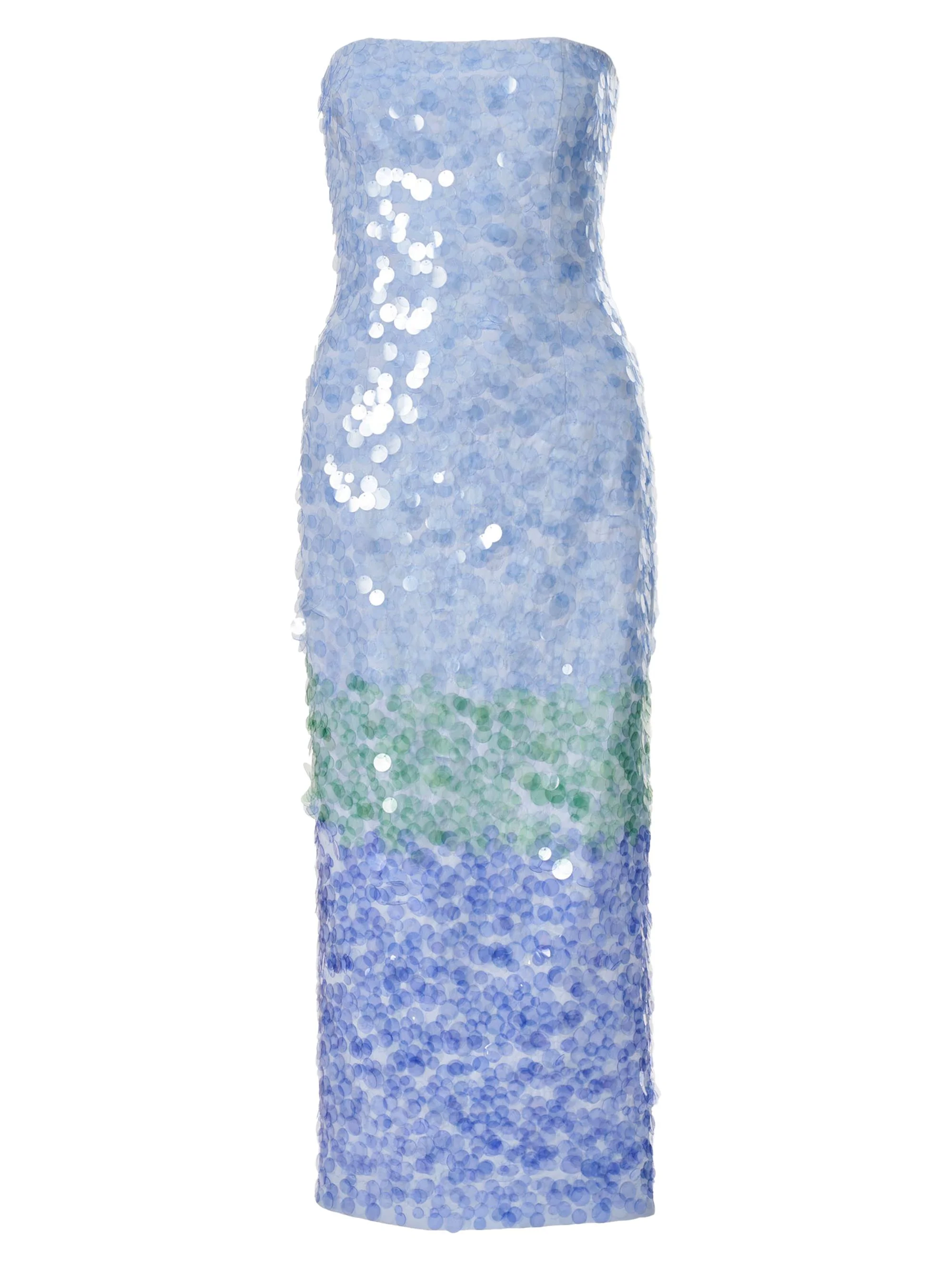 sequinned ombré 미디 드레스 - 1