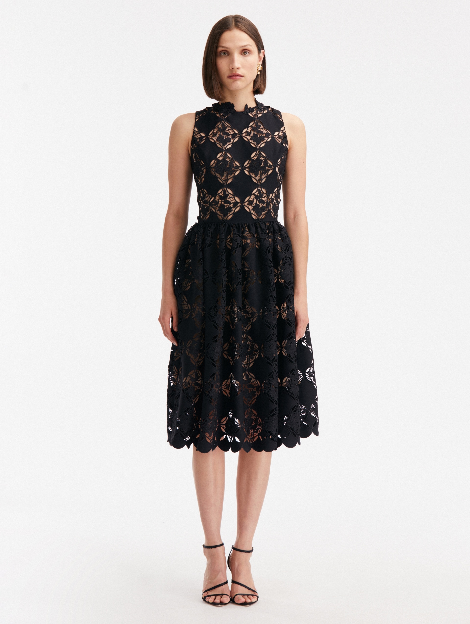 GARDENIA GUIPURE EYELET DRESS - 1