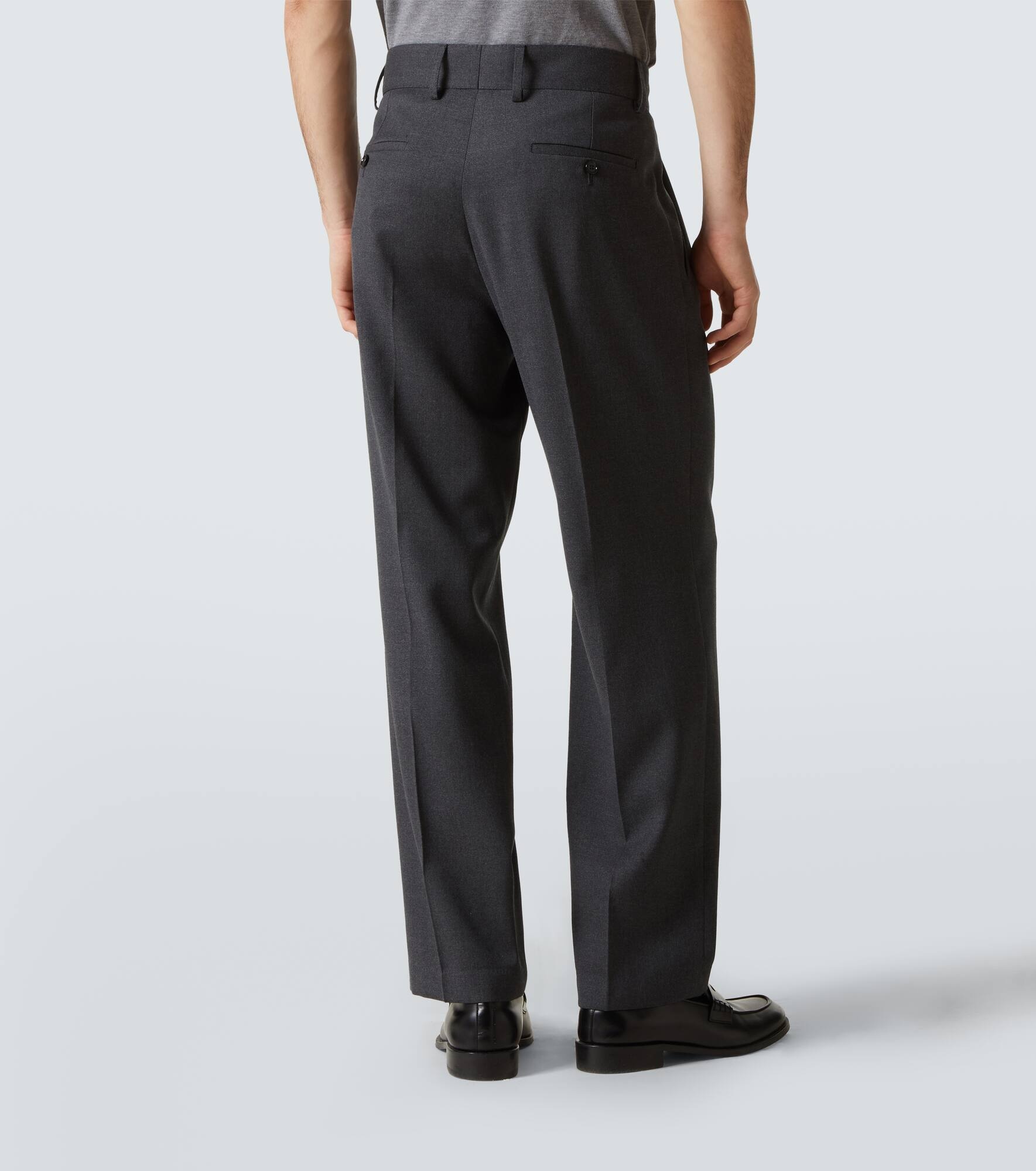 Wool-blend straight pants - 4