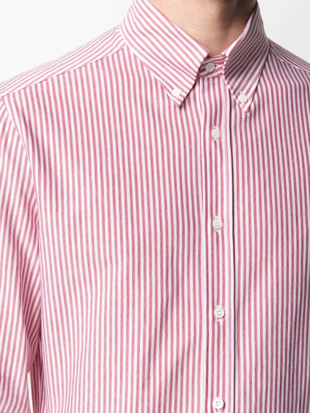 striped button-down shirt - 5