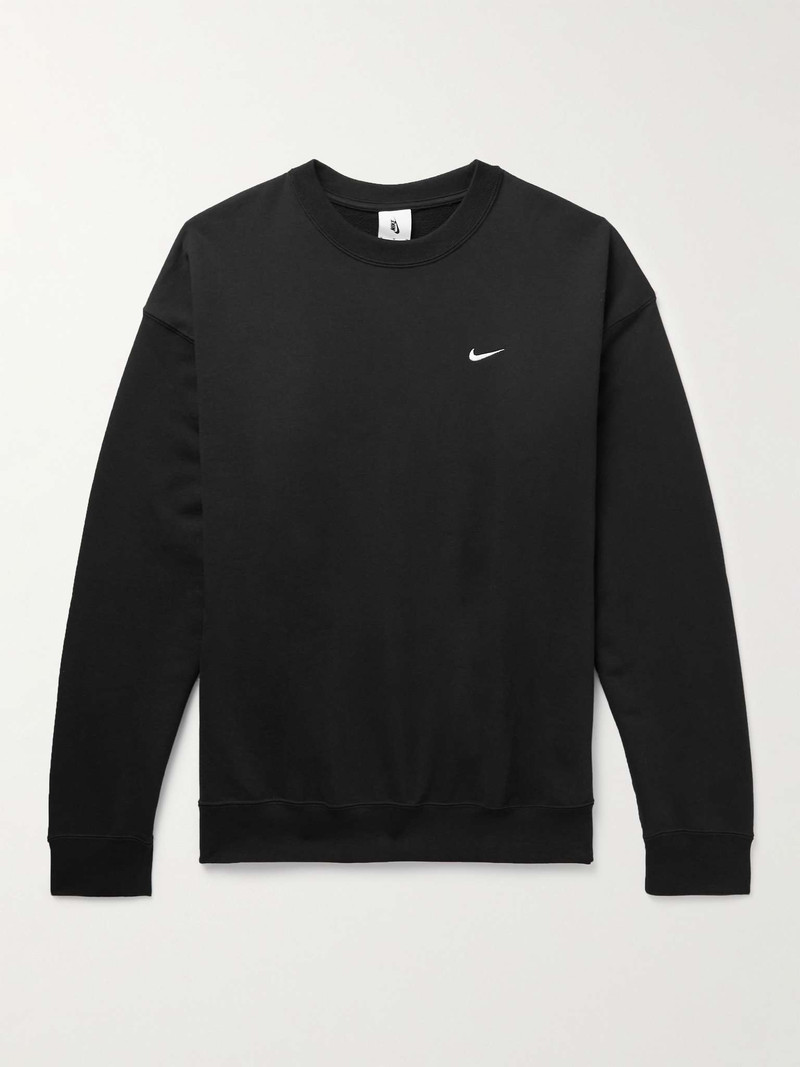 Solo Swoosh Cotton-Blend Jersey Sweatshirt 1